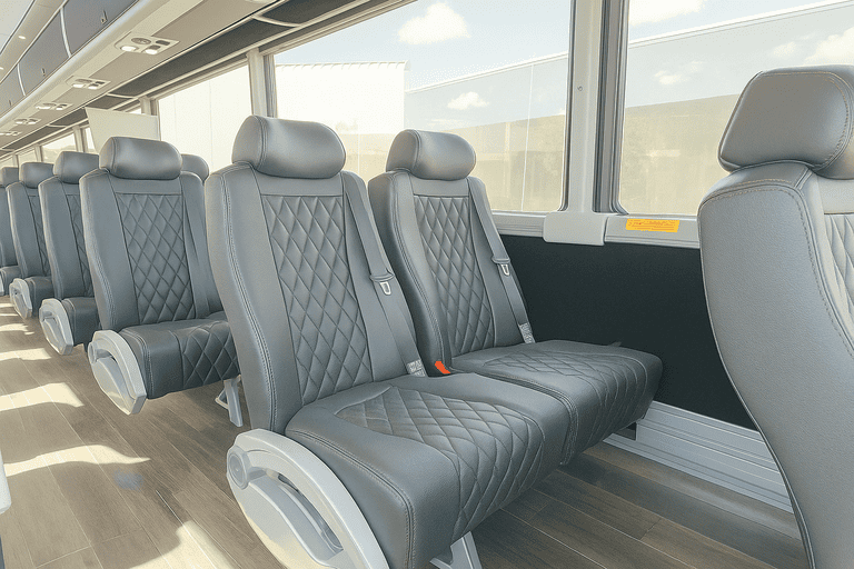 interior of Richmond Minibus Company charter bus