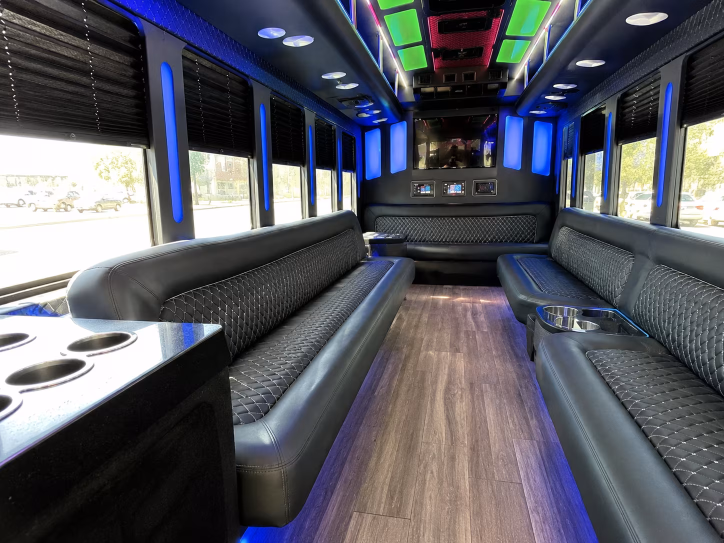 richmond 15 passenger party bus inside