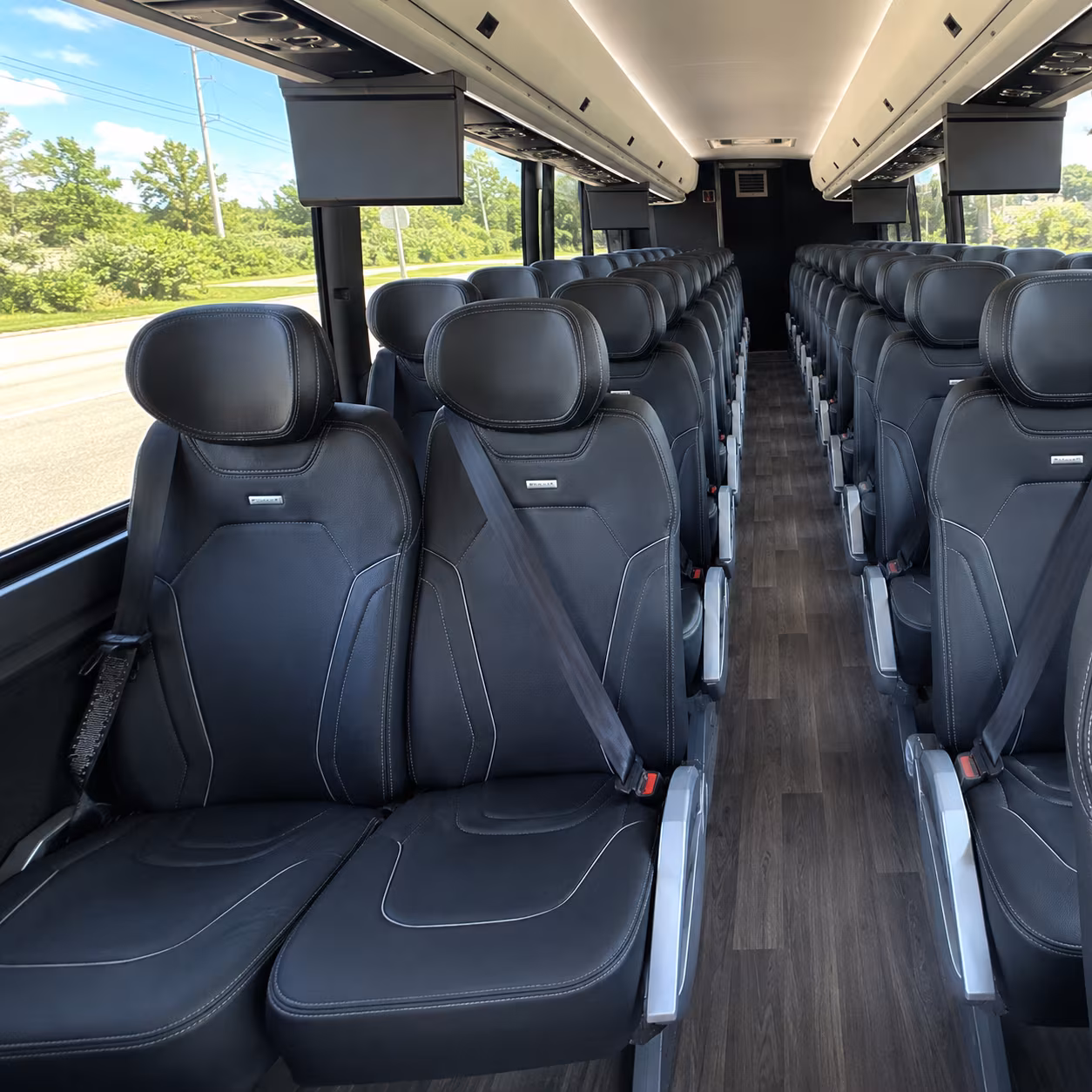 richmond 47 passenger charter bus inside